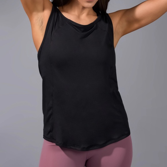 Yogalicious Tops - NWT; TWO, yogalicious tank tops; black & dark navy